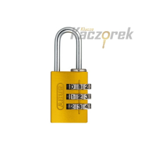 Kłódka Abus 473 - 724/20 - kłódka pałąkowa aluminiowa powlekana żółta - blister